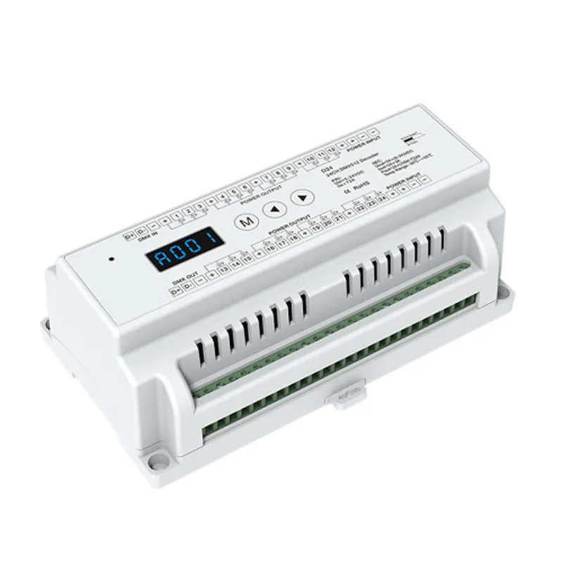 DMX512 24 канальный рельсовый тип постоянного напряжения декодер D24 DMX512|Драйвер