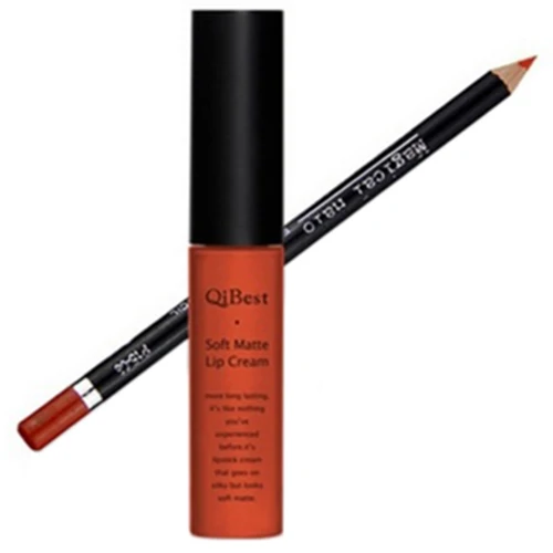 Qibest увлажняющий Водонепроницаемый Губная помада Макияж long lasting Matte бархат Цвет