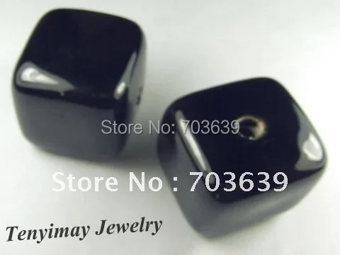 

Wholesale 24pcs Fashion 34mm Black Cubic Ceramic Beads Free Shipping