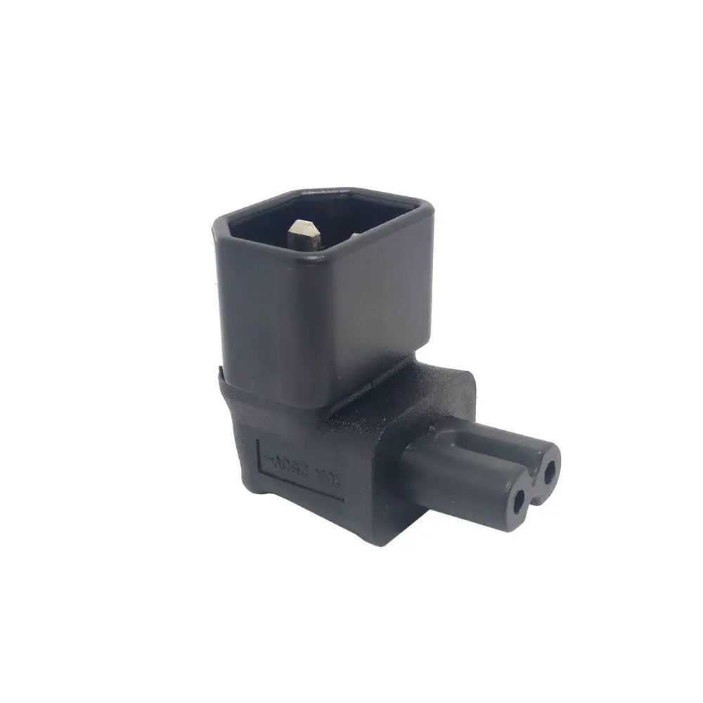 Промышленная штепсельная вилка IEC320 C14 в C7 адаптер питания с поворотом на 90