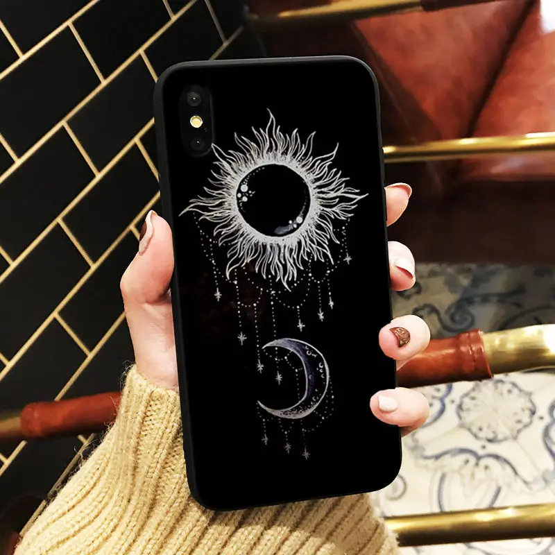 Чехол с забавным космосом Tumblr для iPhone 8 X чехол астронавтом луной мягкий