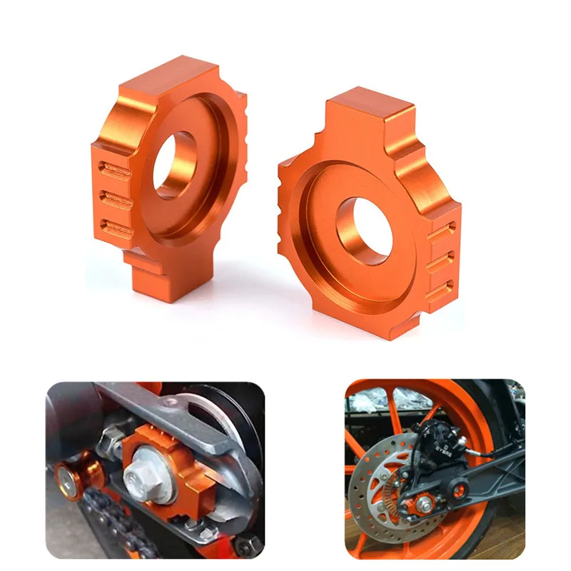 

Motorcycle Rear Axle Spindle Blocks Chain Adjuster Blockers Accessories For KTM Duke 390 2013-2018 for Duke 250 RC250 2017-2018