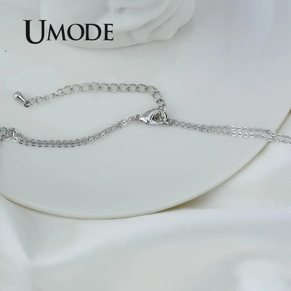 Круглые жемчужные ожерелья UMODE корейские многослойные ожерелья-цепочки для