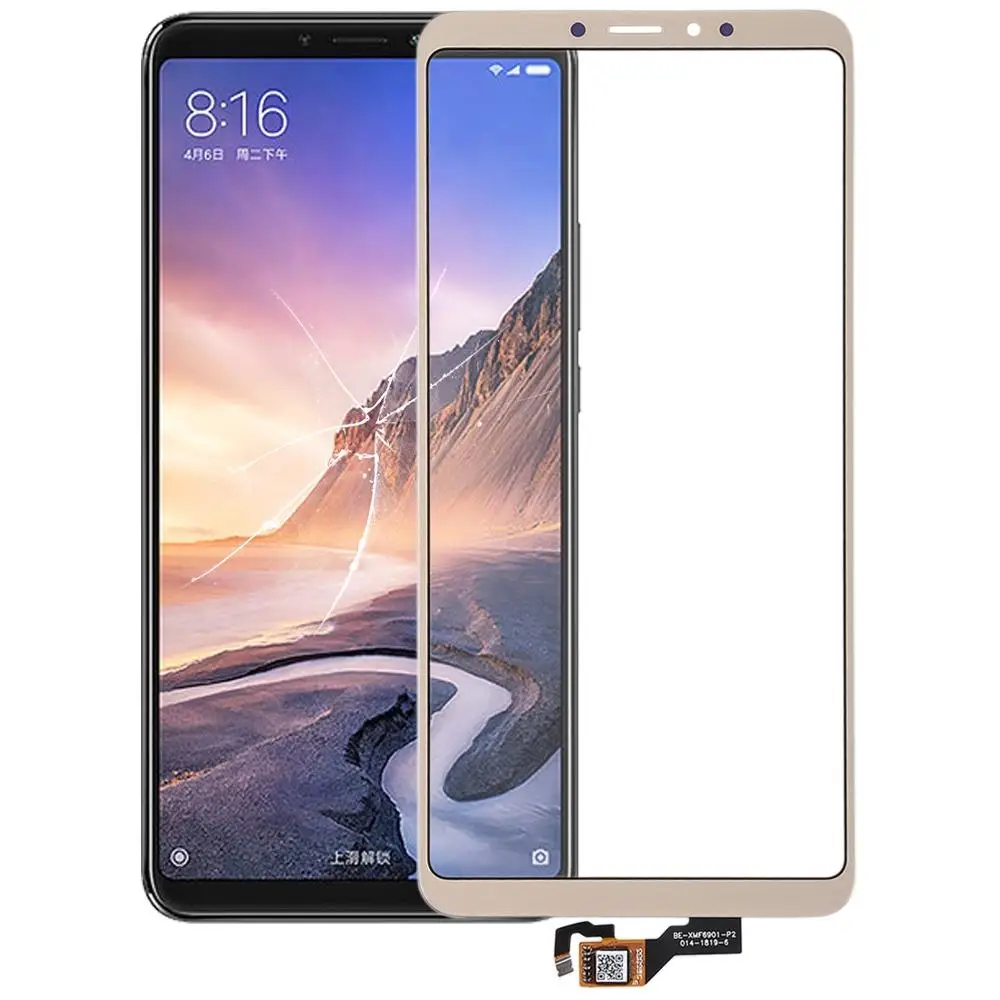 Передняя внешняя стеклянная панель сенсорного экрана для Xiaomi Mi Max 3 Запасные
