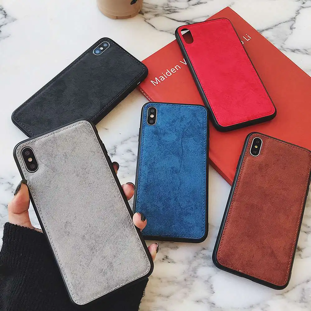 KISSCASE Ultra-thin Denim Cloth Texture Case For iPhone 7 8 6 6s Plus X XS MAX XR Soft Protective Phone Back Cover Coque Fundas |