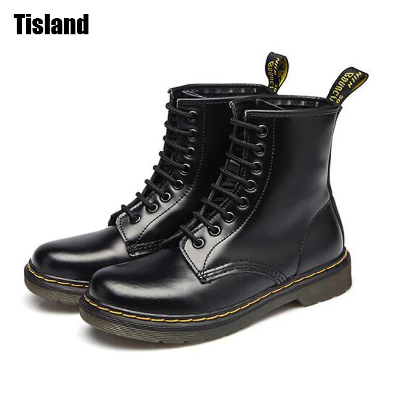 Женские ботинки Новинка 2017 года Брендовая обувь в британском стиле классические