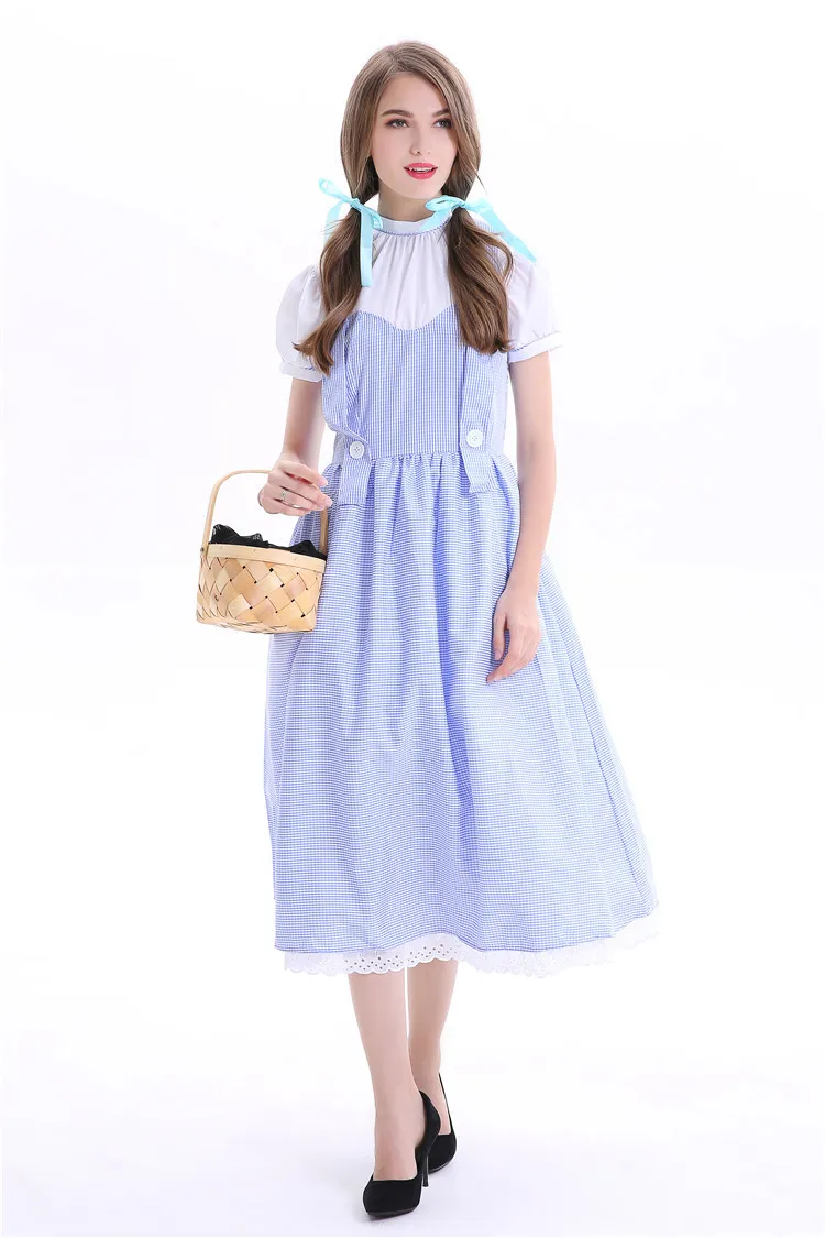 Женский костюм Дороти Волшебник из страны Оз для взрослых на Хэллоуин S XXXL