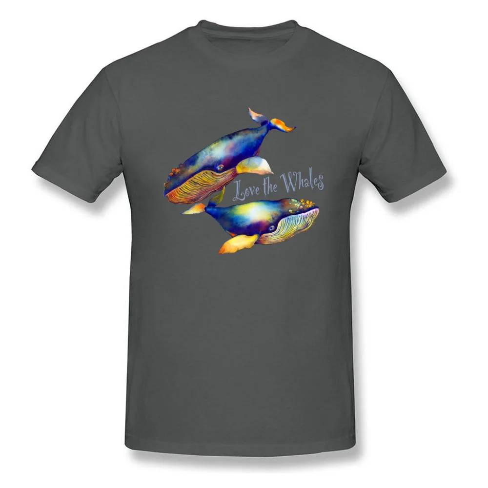 Футболки с надписью Love The Whales Мужская футболка семейная хлопковые топы круглым