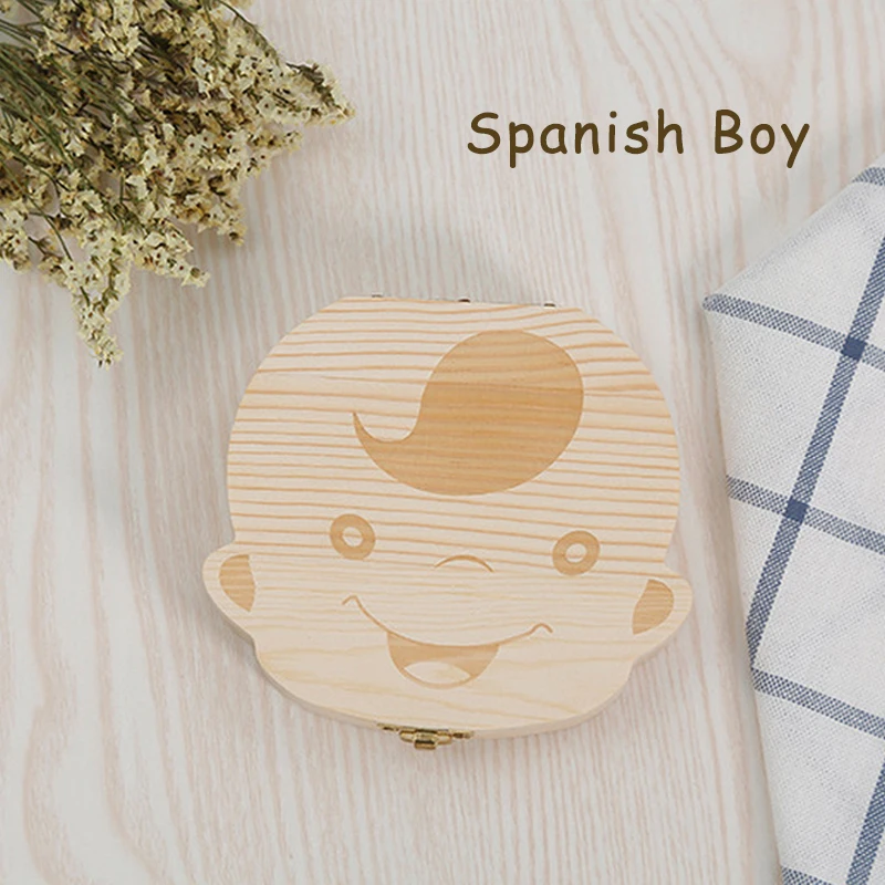 Wood Baby Girl Boy Tooth Organizer Save Milk Teeth Storage Collecting Gift Umbilical Cord Creative For Kid F1 | Дом и сад
