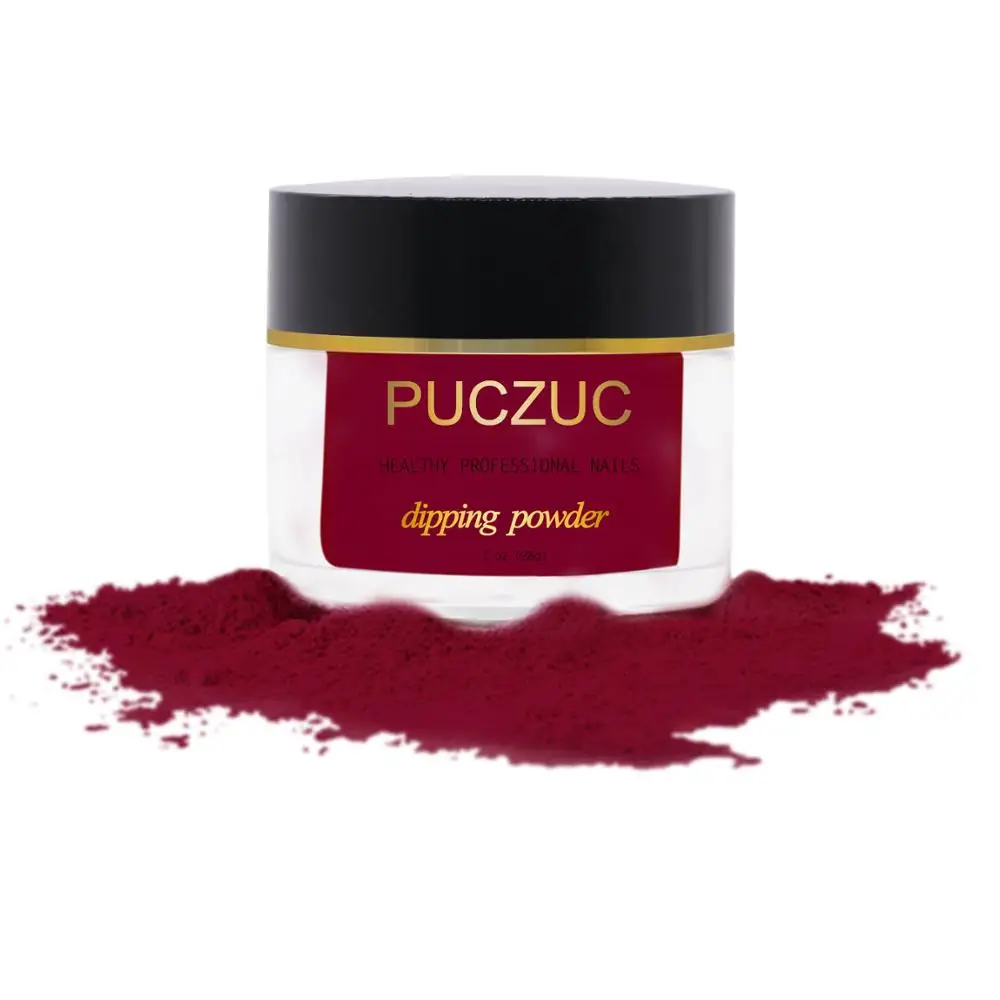 P011-1OZ PUCZUC 1 OZ Full Set Dipping Powder Base Top Coat Kits DIY Dip Nail Powder Manicure Set Brush Saver Powder - Цвет: P011-1OZ
