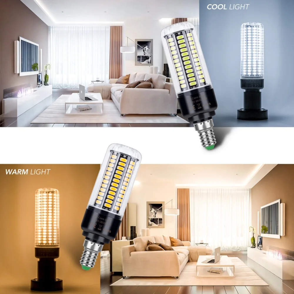 

E27 LED Bulb 5736 SMD Corn Bulb 220V Ampul E14 Bombillas LED Lamp 3.5W 5W 7W 9W 12W 15W 20W Chandelier No Flicker LED Light 110V