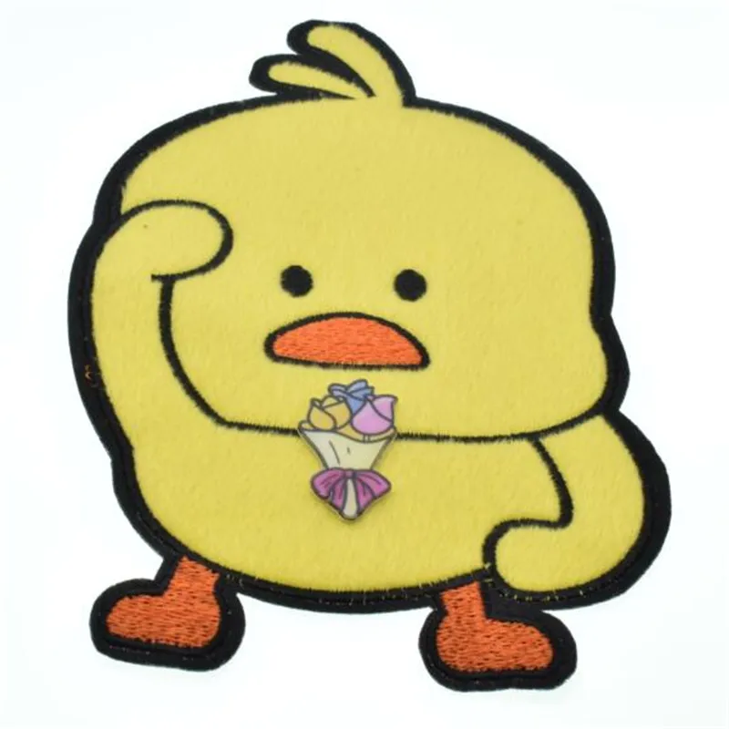 Embroidery patch deal with it Rose Salute Duck biker patches for clothes 3d t shirt mens Women stickers free shipping | Дом и сад