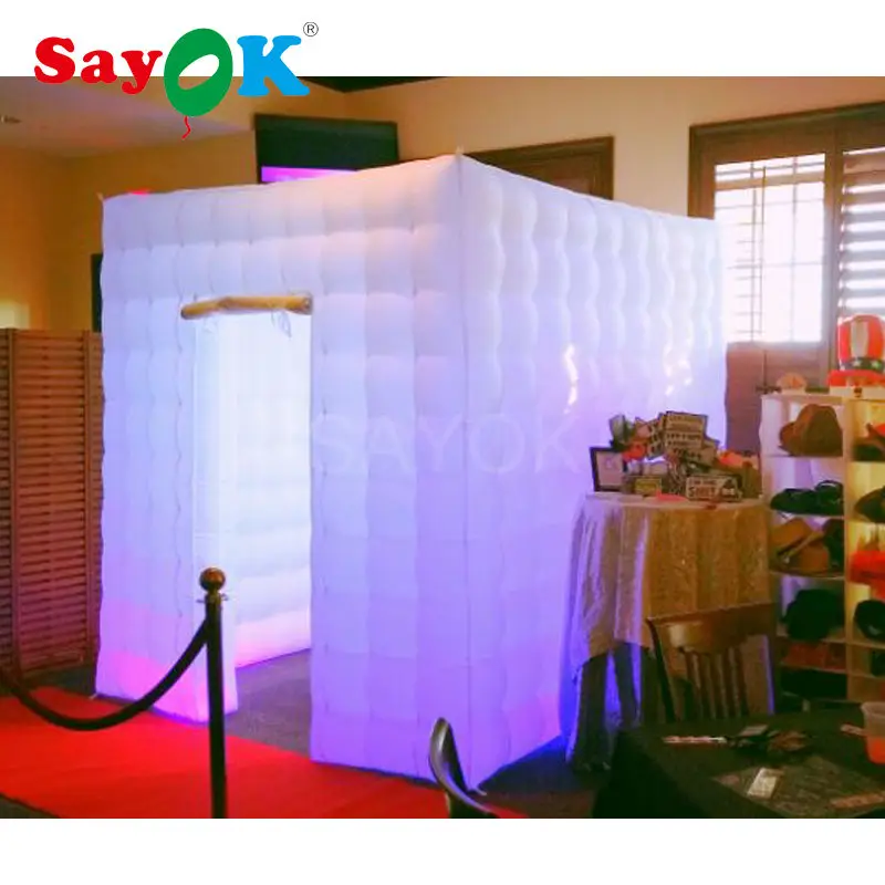 Портативная фотобудка Sayok надувная 17 цветов светодиодное освещение для