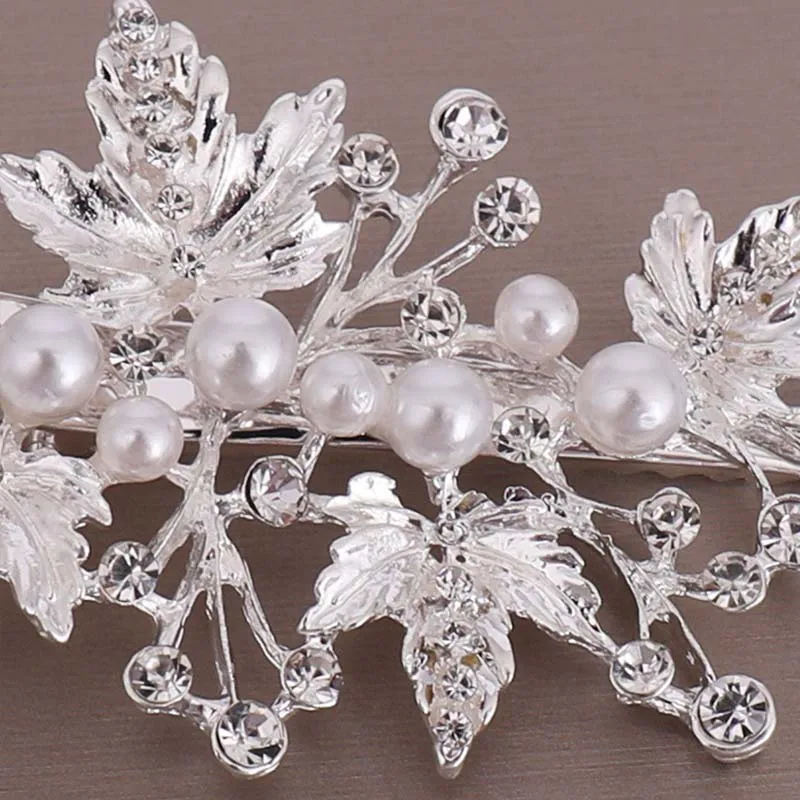 1 пара изысканных элегантных роскошных зажимов для волос с имитацией