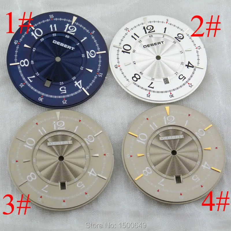 

DEBERT 38mm Blue/white/grizzle watch Dial fit Miyota 8205/8215,Mingzhu DG2813/3804 automatic movement