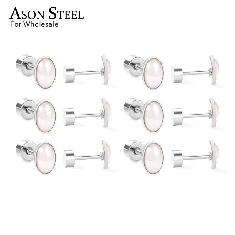 Женские серьги-пусеты ASON steel Серьги-пусеты золотого/серебряного цвета с