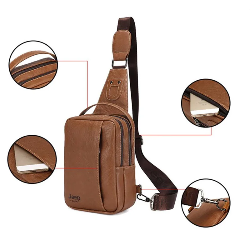 JEEP BULUO брендовые дорожные нагрудные сумки модные мужские сумки-мессенджеры