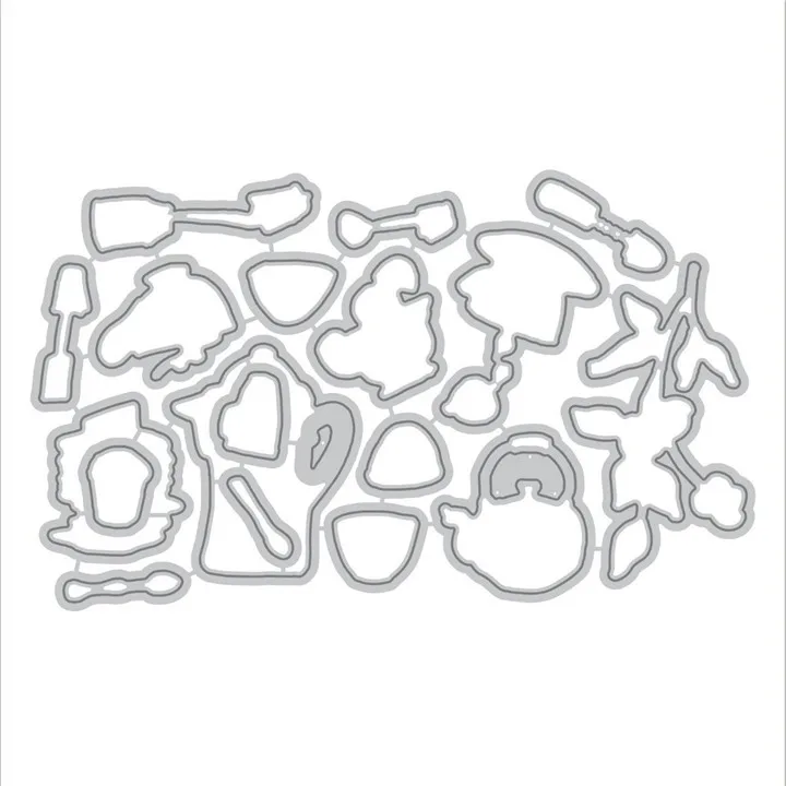Metal Cutting Dies YaMinSanNiO послеобеденный чай металлические Вырубные штампы десерт еда штампы для скрапбукинга и штампы для изготовления карт украшения Ремесло трафарет - Цвет: Metal Cutting Dies