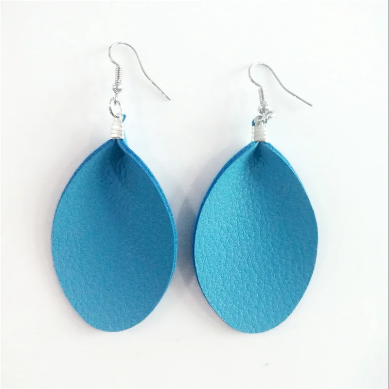 Модные новые серьги из искусственной кожи 8 цветов серьги-капли легкие кожаные