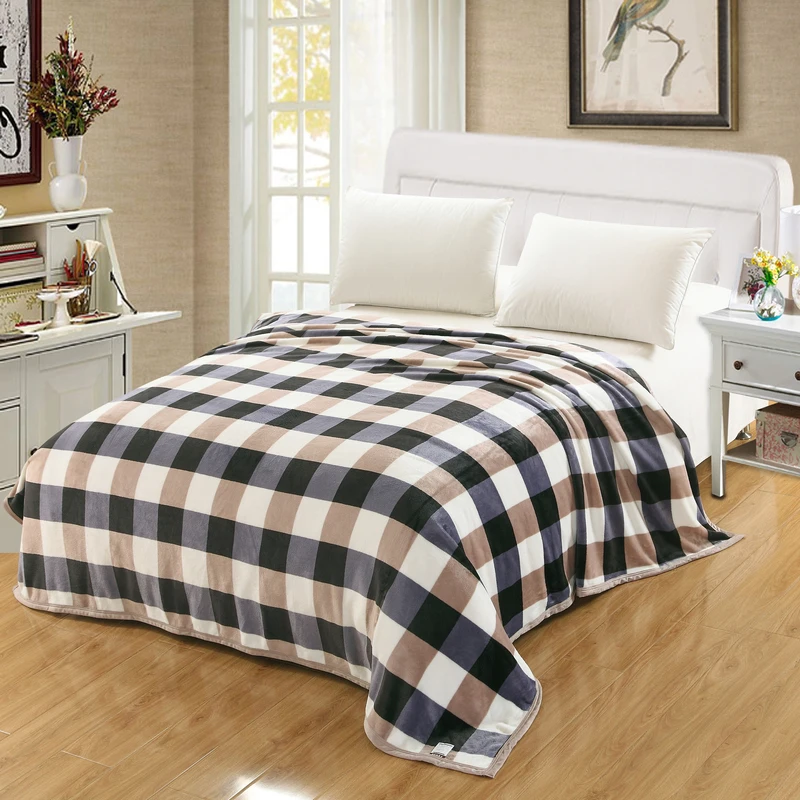 Новейшее удобное мягкое фланелевое одеяло в клетку с рисунком облака норки