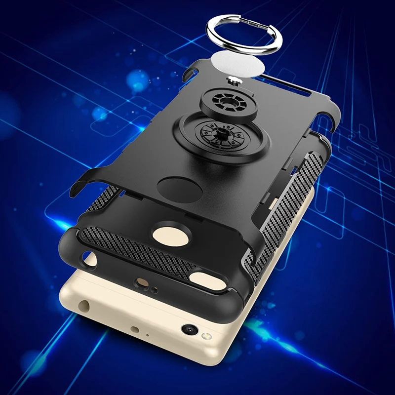 Reaoom Luxury Phone Case for Xiaomi Redmi 3S Soft Hard with Ring Business Back Cover Capa Funda |