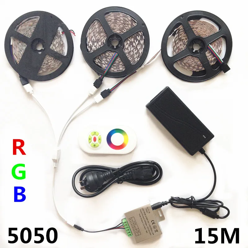 Светодиодная лента RGB 450 светодиодов IP20 светодиодная Диодная SMD 5050 5 м/рулон м 15 10 20