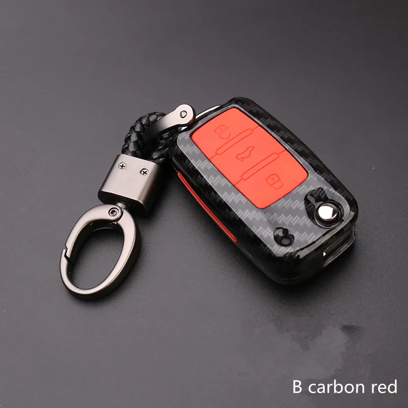 Чехол для автомобильного ключа из углеродного волокна чехол Volkswagen VW Golf 7 MK7 Tiguan