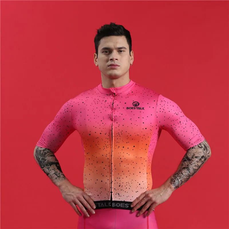 jersey Boestalk Высокое качество брюки сплайсинга MIT+ гелевый коврик набор для велоспорта для мужчин с коротким рукавом велосипед экипировка для мужчин t Триатлон идеальный костюм для тела - Цвет: jersey