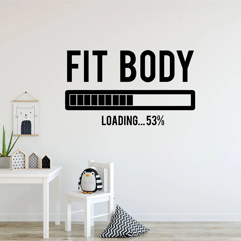 

YOYOYU Fit Body Vinyl Art Wall Sticker Fitness Going Removeable Decal Fitness Center Bedroom Home Decoration Art Poster ZX407