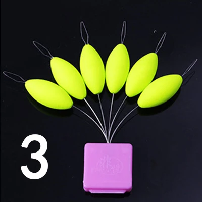 Yellow 3 Новинка, 1 группа, 6 шт., семизвездный поплавок, уличные рыболовные аксессуары, оранжевый/флуоресцентный желтый рыболовный стопор для поплавка - Цвет: Yellow 3