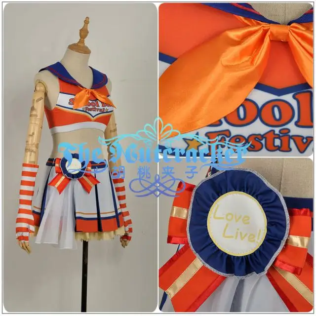 Аниме Love Live! Sunshine Takami Chika черлидер Униформа вечерние платья Косплей Костюм для