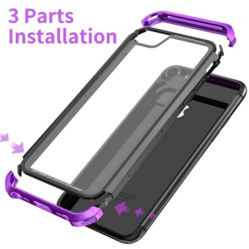 Роскошь для iPhone 7 Plus чехол оригинальный противоударный металлический + PC 9 H