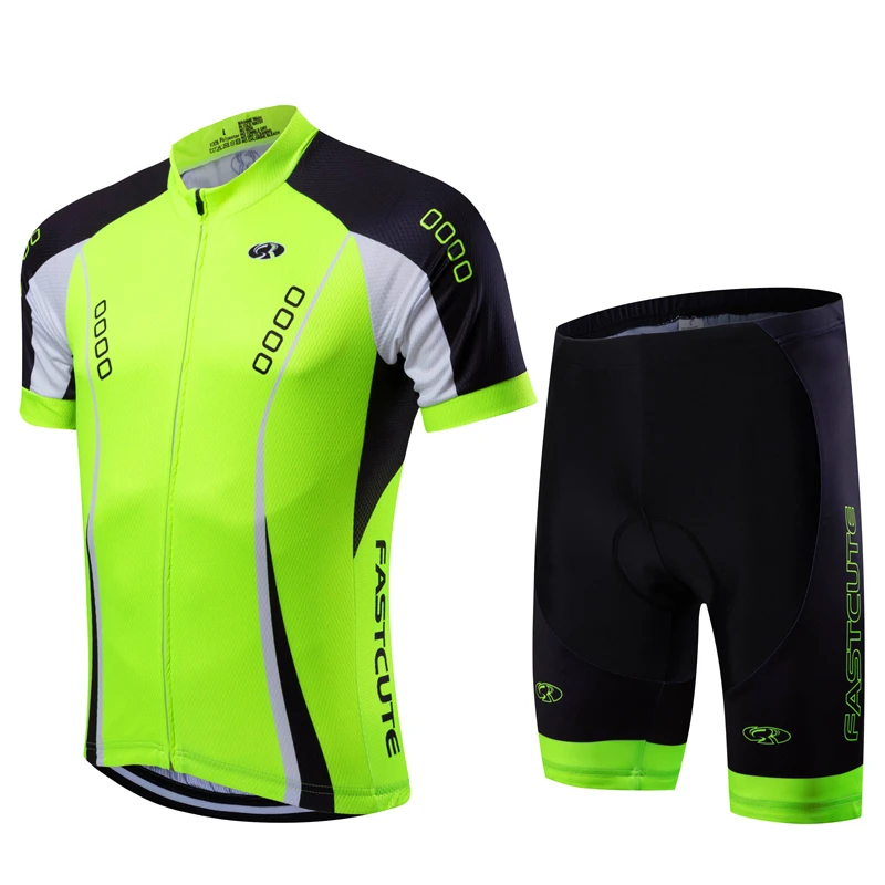9 FASTCUTE Cycling clothing set men short set gel pad breathable ropa ciclismo quick dry conjunto ciclismo#65 - Цвет: 9