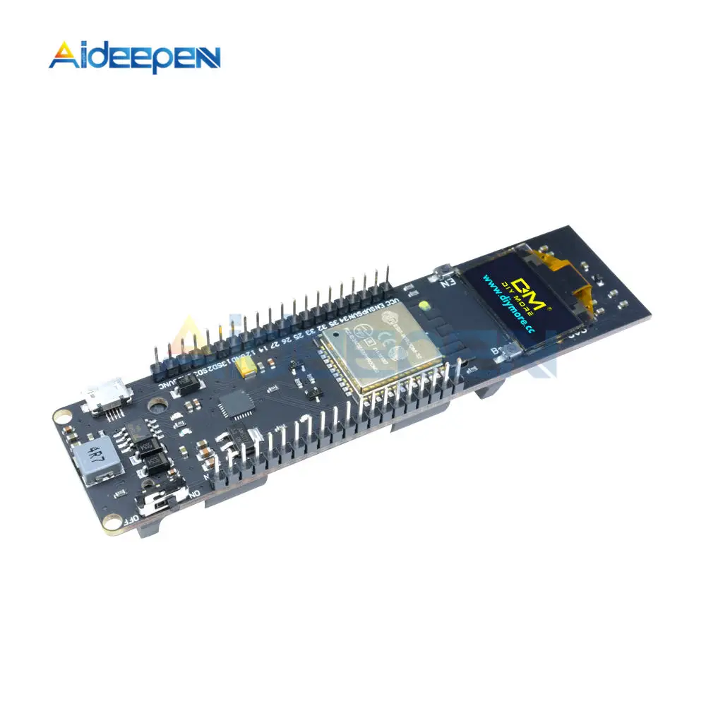 Модуль макетной платы ESP32 OLED дисплей 0 96 дюйма литиевая батарея 18650 Wi Fi Bluetooth экран