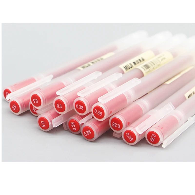 MUJI 3 шт гелевая ручка черные/синие/красные чернила цветные ручки 0,5 мм 0,38 мм ручки школьные стационарные материал Escolar Kawaii Stylo Kawaii