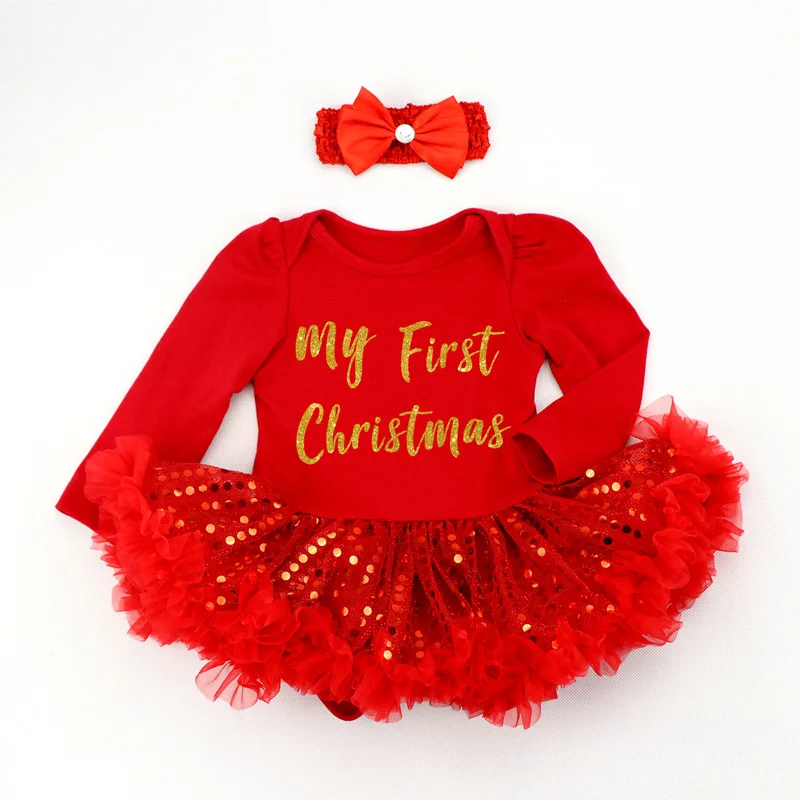 04 My First Christmas/Детские костюмы-комбинезоны; платье с суперменом и Бэтменом; одежда для малышей; комбинезон; Одежда для новорожденных девочек; Одежда для младенцев - Цвет: 04