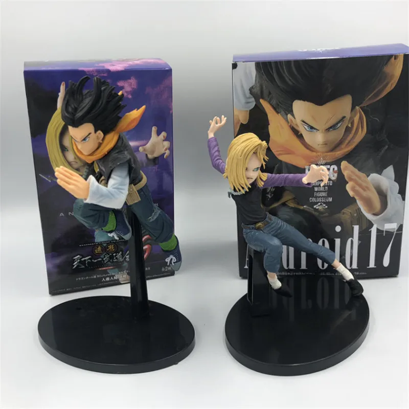 Dragon Ball Z Android 17 Android 18 Sprinting Ver. Фигурка DBZ Гоку истребитель лазурит ПВХ Коллекция Модель 17 см