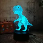 Милый 3D динозавр лампы для мальчиков, детей, детская одежда светильник светодиодный ночной Светильник для настольная лампа сенсорный Романтический праздник 7 видов цветов Изменение для рождественской вечеринки лампа