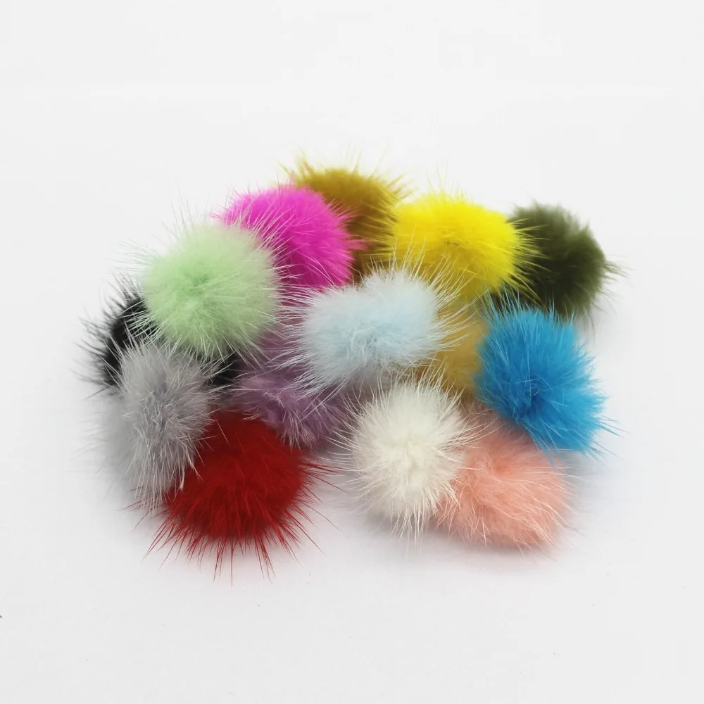 Круглые серьги из меха норки 10 шт. 30 мм аксессуары для волос самостоятельного