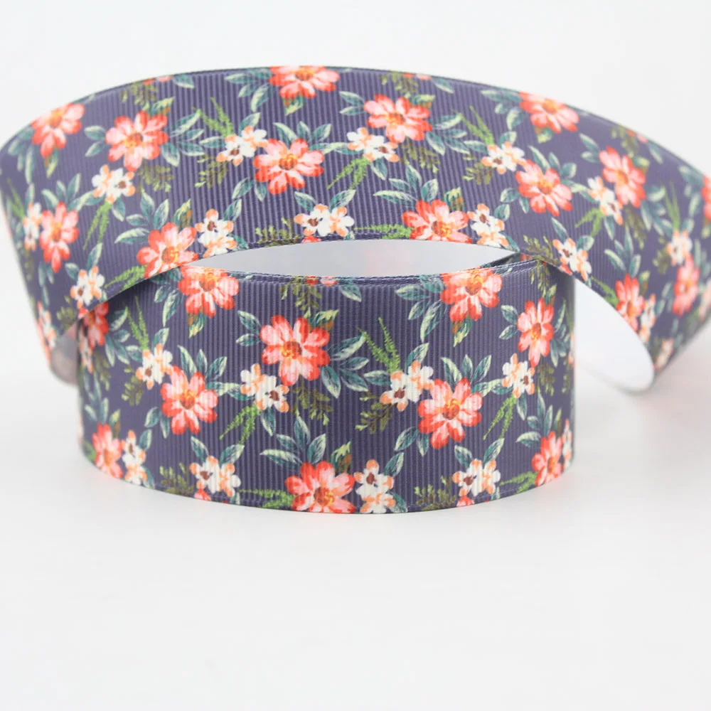 1 1/2 &quotс цветочным принтом grosgrain с декоративным рисунком и ленточной перемычкой