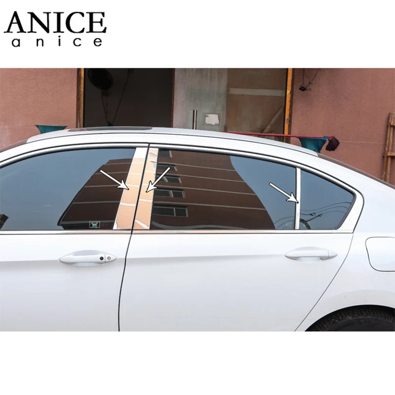 Оконная стойка из нержавеющей стали для Honda Accord Sedan 4 двери 2013 2014 2015 2016