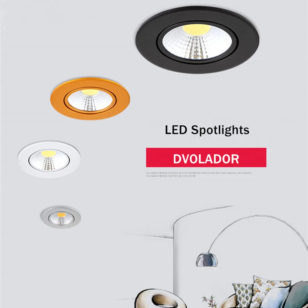 Lámpara LED descendente regulable, foco de 5W, 7W, 10W, 12W, CA de 220V, 110V, bombilla led, lámpara empotrable de techo, lámpara LED interior