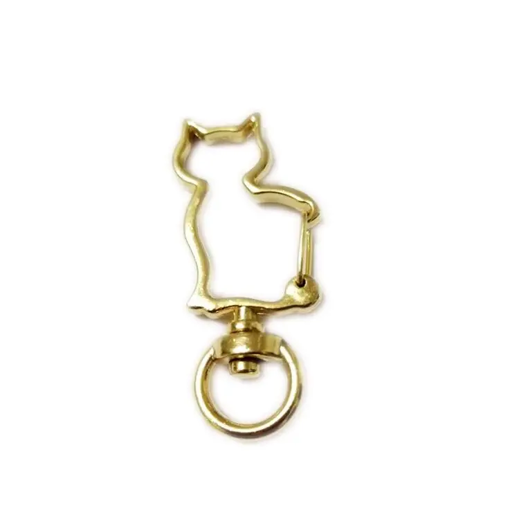 10pcs cat gold 5-10 шт Kawaii Сердце DIY аксессуары Дельфин Омар застежка Декор звезда Сакура Подвески Ювелирные изделия из смолы крючки для ключей фурнитура - Цвет: 10pcs cat gold