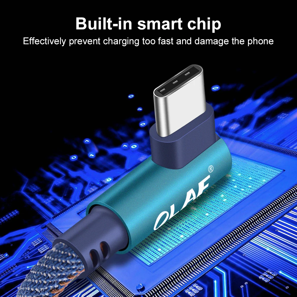 Кабель USB Type C 90 градусов для Samsung Galaxy S10 S9 кабель быстрой зарядки и передачи данных