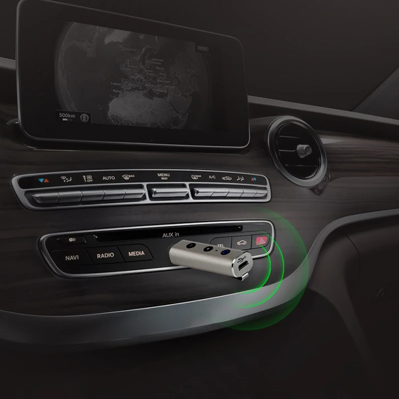 JINSERTA беспроводной автомобильный Bluetooth AUX ресивер адаптер 3 5 jack 4 2 Handsfree комплект A2DP