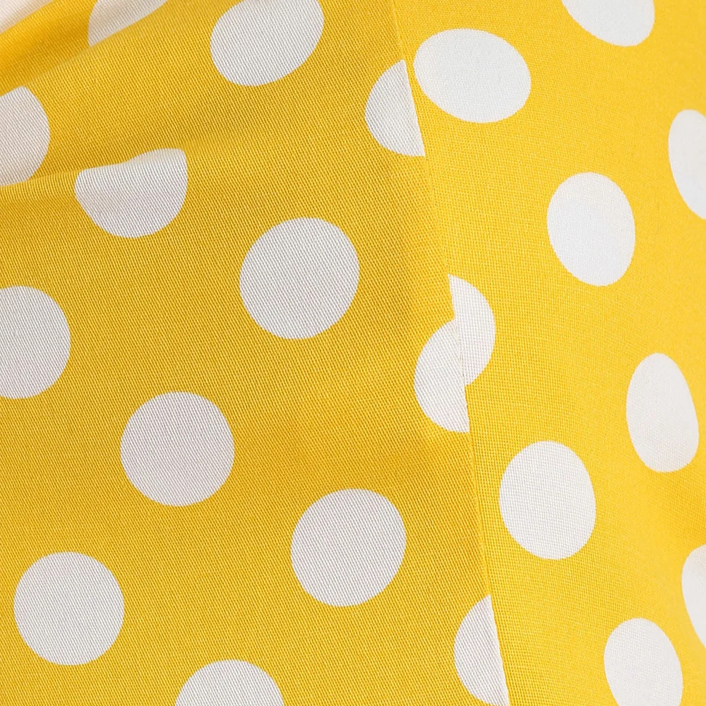 Wipalo Plus Size 5XL Women Summer Dress Vintage Yellow Polka Dot A Line Party Casual Cotton Halter Dresses Female Vestidos|Женские