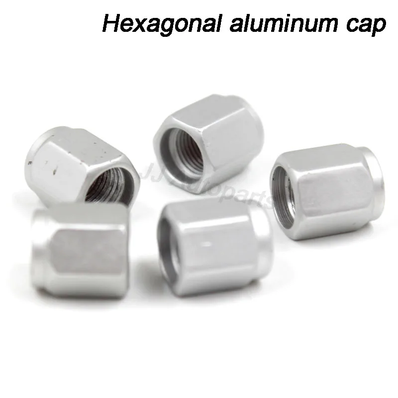 

YAOPEI 10PCS/Lot Hexagonal Aluminum Tire Rim Valve Wheel Air Port Dust Cover Stem Caps
