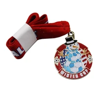 factory wholesale 2d effect red color winter cup award medal k20039