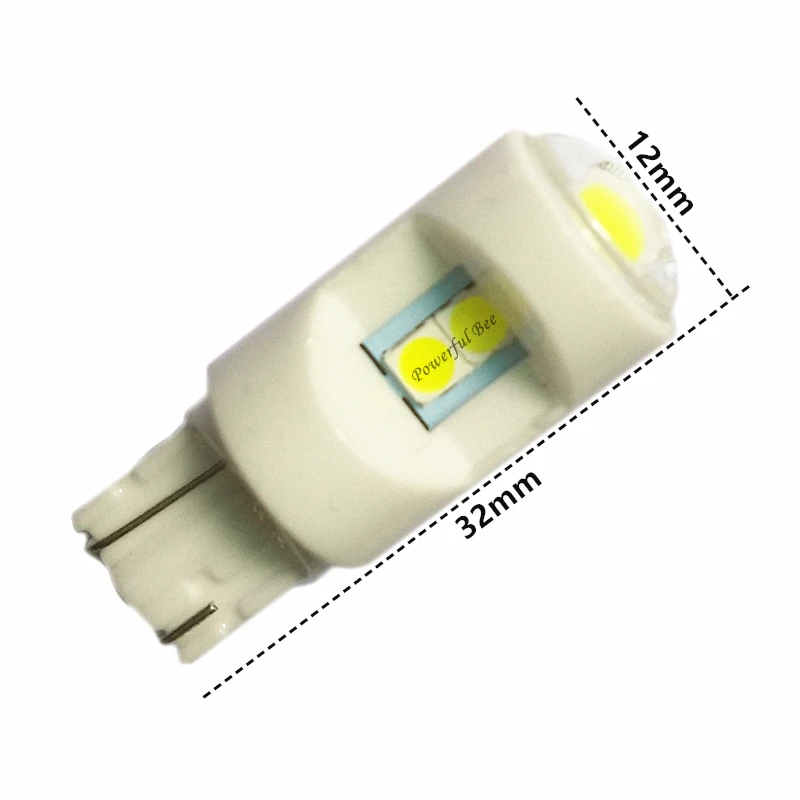 2 шт. керамичессветодиодный Светодиодные Автомобильные лампы 6 Вт T10/W5W 3030SMD