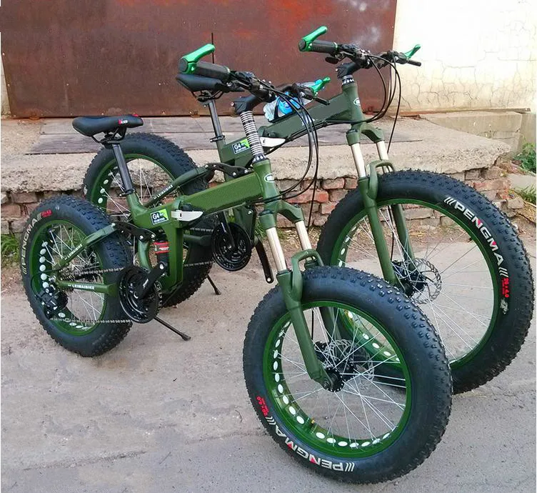 Гидравлические тормоза Kalosse складной велосипед с рамой из сплава пляжный толстые